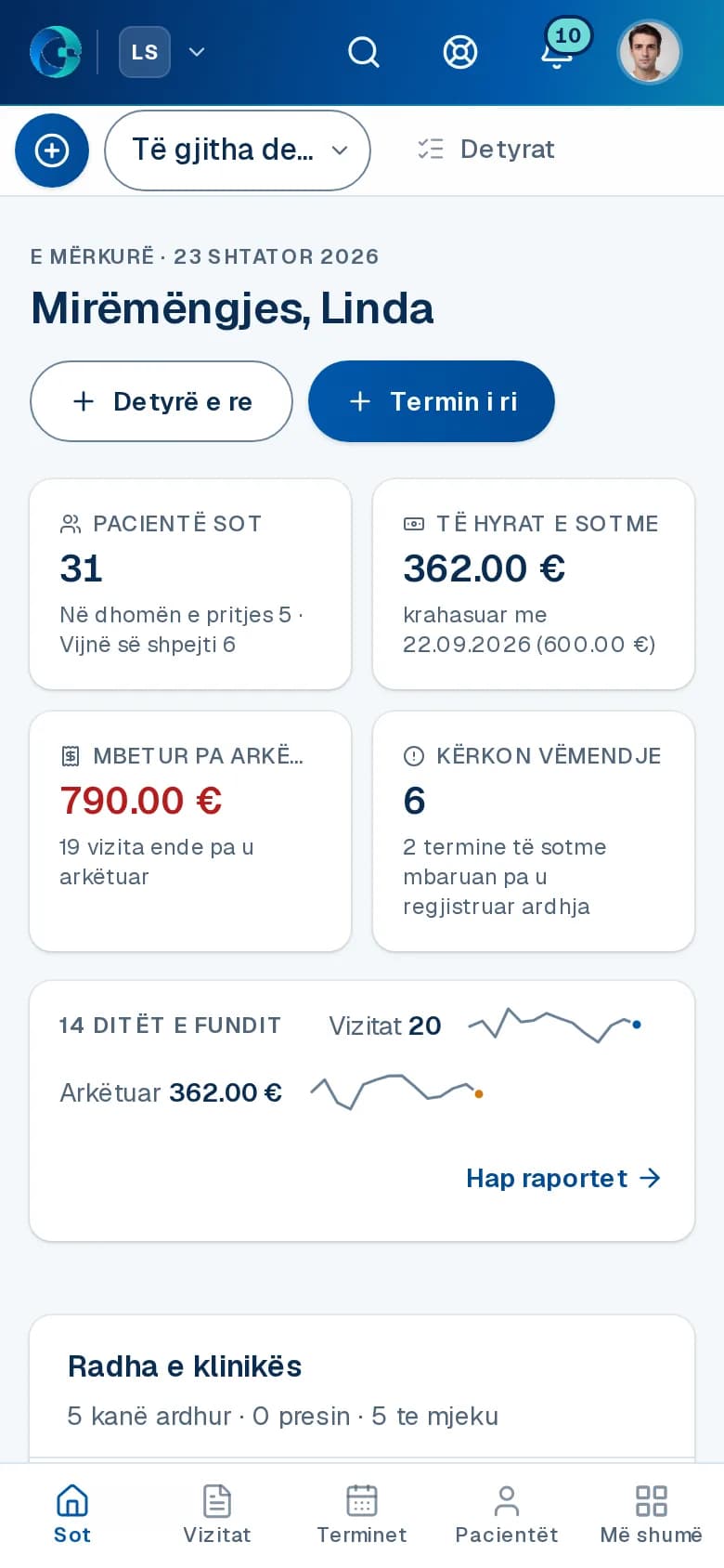 Ekrani kryesor i OPALEVI në telefon
