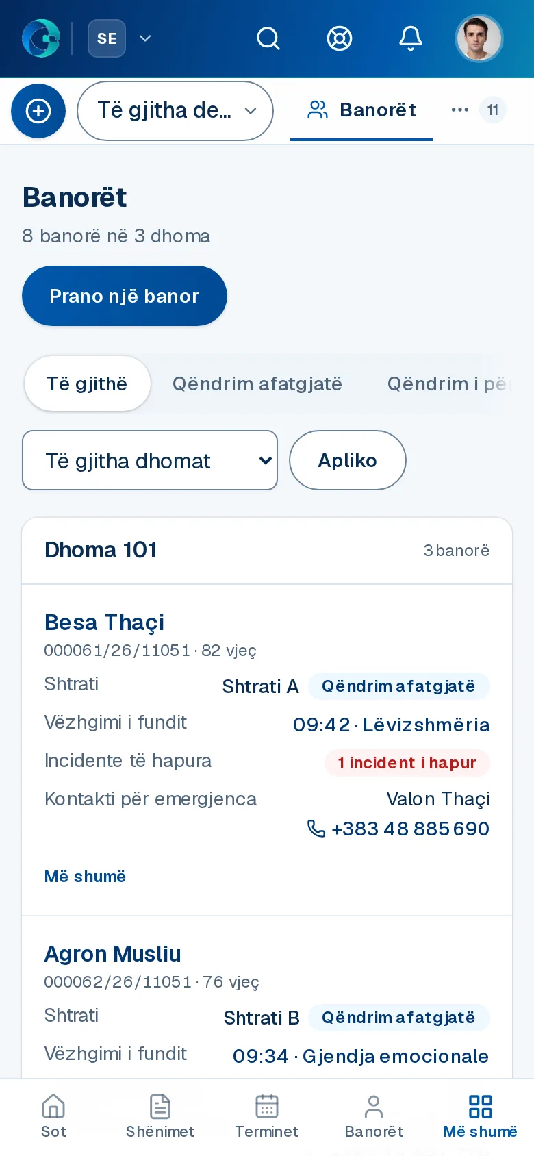 Ekrani «Banorët» në OPALEVI