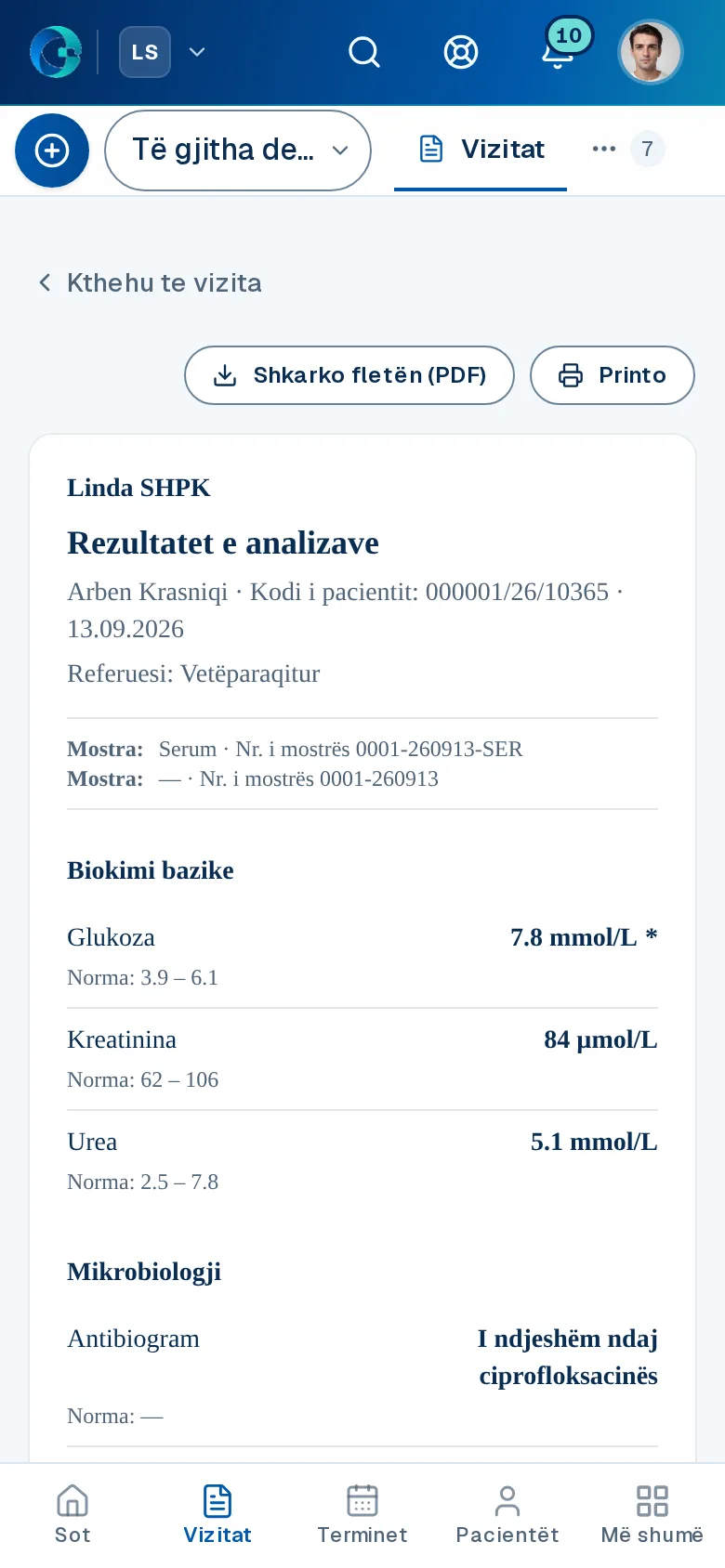 Ekrani «Laborator» në OPALEVI